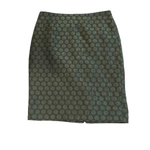 Maeve by Anthropologie Green Polka Dot Pencil Skirt